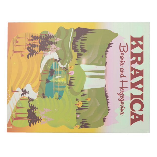 Kravica Waterfalls Bosnien och Hercegovina Anteckningsblock (Framsida)