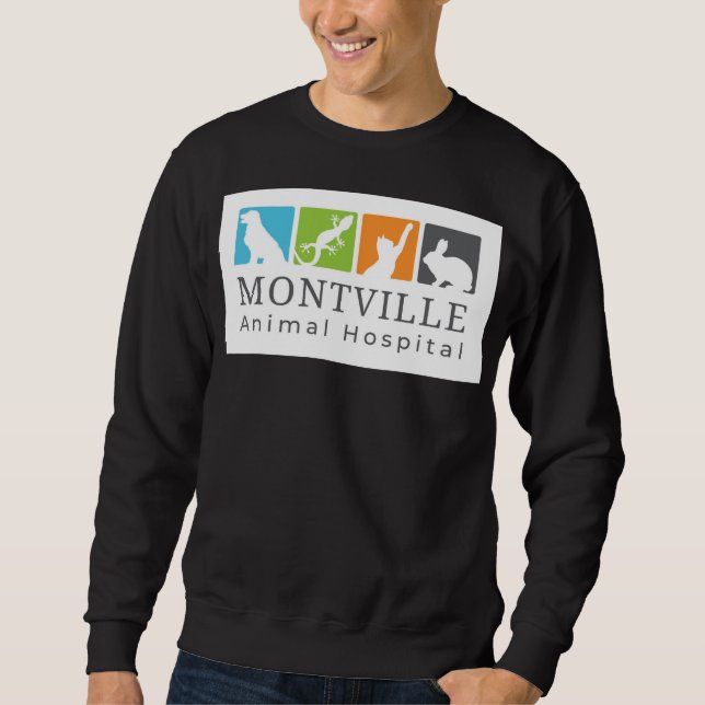 Krävneckad sweatshirt stor logotyp (Framsida)