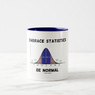 Krävningsstatistik ska vara normal Bell Curve Advi Två-Tonad Mugg