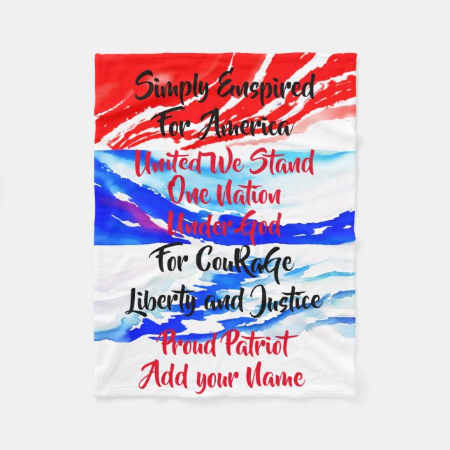 Krävs helt enkelt för Amerika en nationsanpassning Fleecefilt (Framsidan)