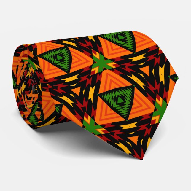 Krazy Kool Kente Tribal Stil Neck Tie Slips (Rullad)