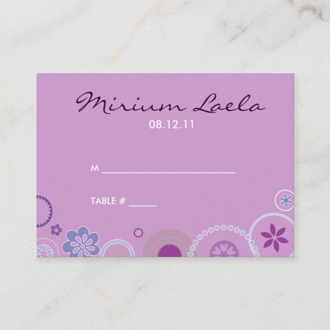 KRAZY POLKA DOT Bord Placera kortsinställning Placeringskort (Framsida)