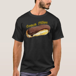 KREAM-FILERAD CHOCOLATE ECLAIR - ROLIGT PARODY DES T SHIRT