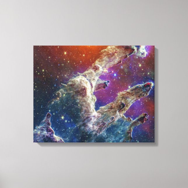 Kreation Eagle Nebula M16 NGC 6611 JWT Canvastryck (Framsida)