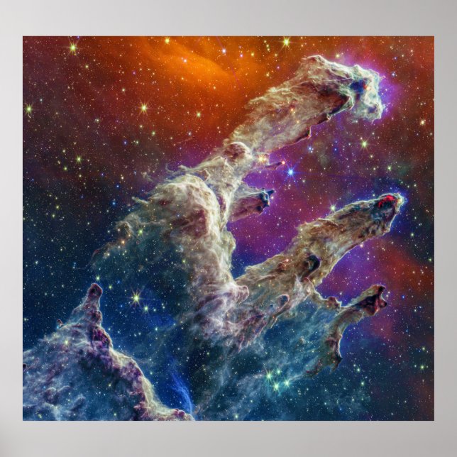 Kreation Eagle Nebula M16 NGC 6611 JWT Poster (Framsidan)