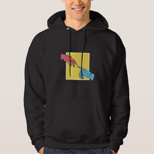 Kreation målarfars robotic fingrar hoodie (Framsida)