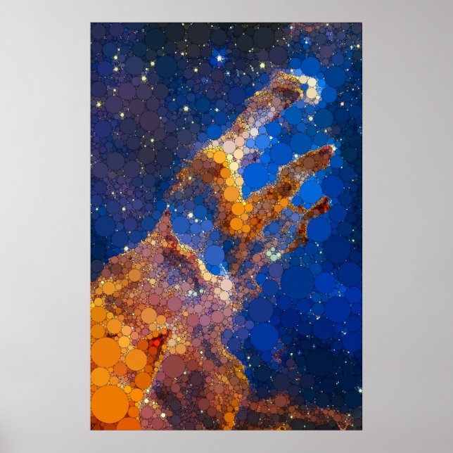 Kreationens pelare, i Eagle Nebula Poster (Framsidan)