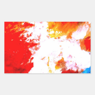Kreativ Abstrakt Artwork Rektangulärt Klistermärke