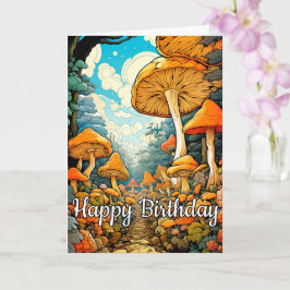 Kreativ Abstrakt Mushroom Forest Illustration Kort
