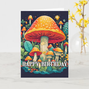 Kreativ Abstrakt Mushroom Forest Illustration Kort