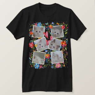 Kreativ Adsible Kattunge Kärlek Photo Collage T Shirt