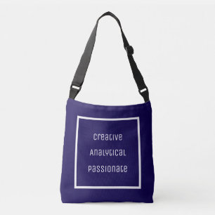 Kreativ, analytisk, passionerad ton axelväska