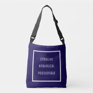 Kreativ, analytisk, passionerad ton axelväska