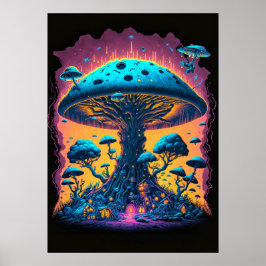 Kreativ Andra världsledande Psychedelic Mushroom A Poster