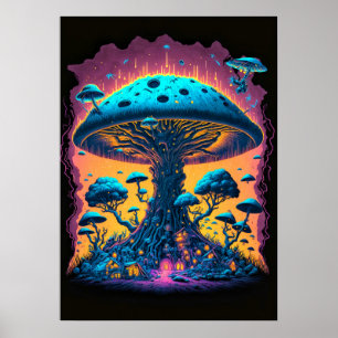 Kreativ Andra världsledande Psychedelic Mushroom A Poster
