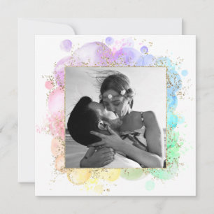 *~* Kreativ AR18 Artsy Photo COUPLE's SHOWER Inbjudningar