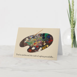 Kreativ Artist och Painter Birthday Card Kort