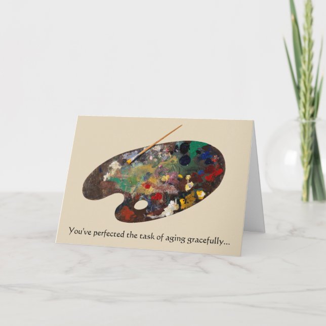 Kreativ Artist och Painter Birthday Card Kort (Framsida)