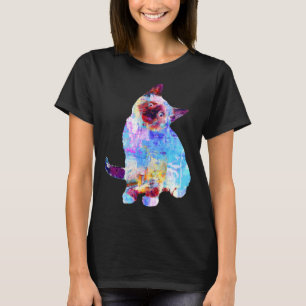 Kreativ Artwork Kitten Colorful Cat Stänk Cat T Shirt