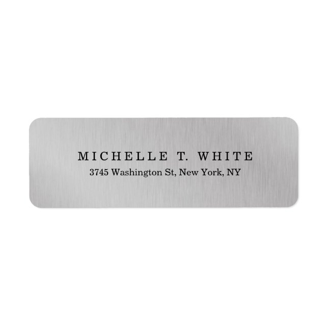 Kreativ av enkelt modernt, minimalistiskt Grått Returadress Etikett (Framsidan)