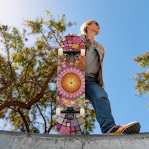 Kreativ av färgad Abstrakt Art Mosaic Skateboard