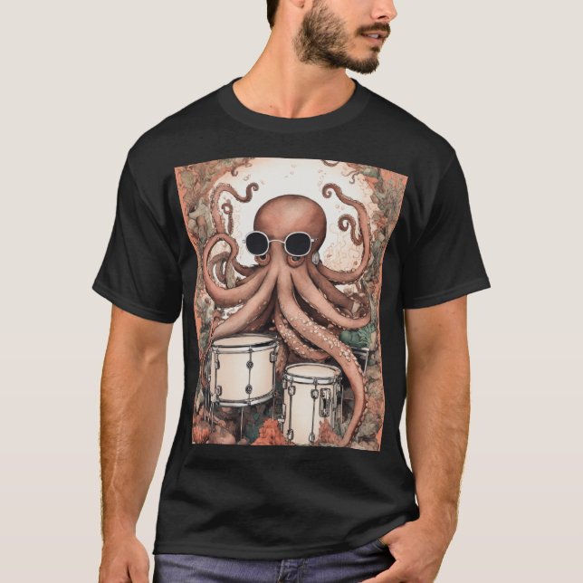 Kreativ av oktopus Tee-design T Shirt (Framsida)