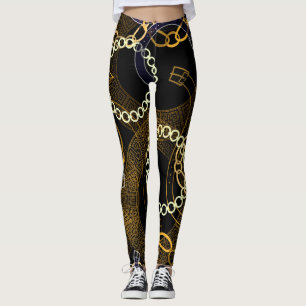 Kreativ Bälte Grekiska kedjor Mix Leggings