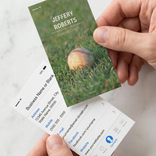 Kreativ Baseball Coach Baseball Trainer Visitkort (Skapare uppladdad)