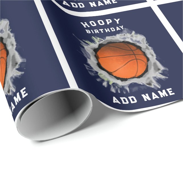 Kreativ Basketball Birthday Presentpapper (Rullad Hörn)