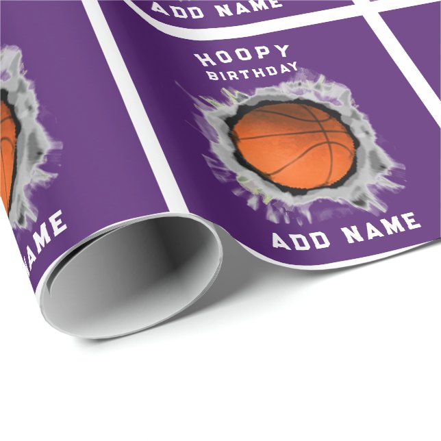 Kreativ Basketball Birthday Presentpapper (Rullad Hörn)