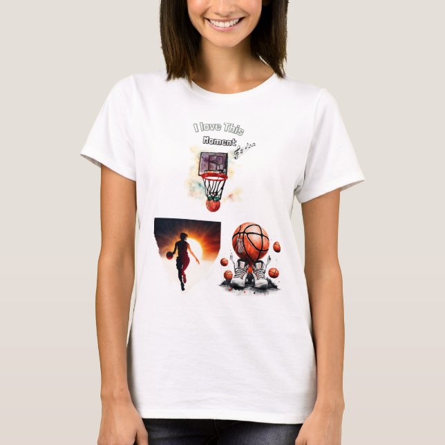 Kreativ Basketball Design - spelare, Shoe T Shirt (Framsida)