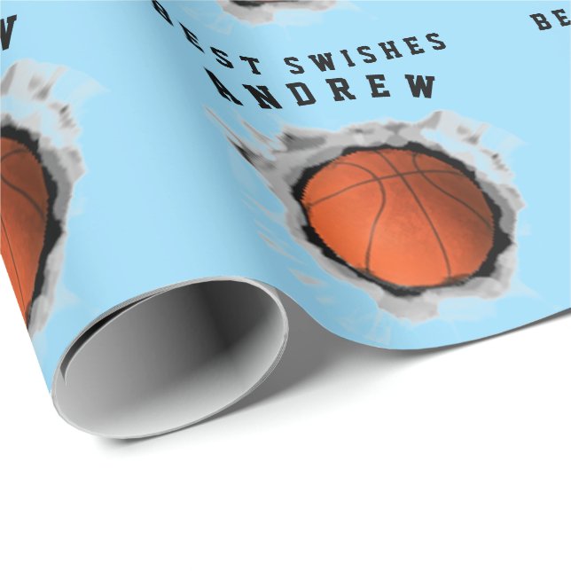 Kreativ Basketball Gift Presentpapper (Rullad Hörn)