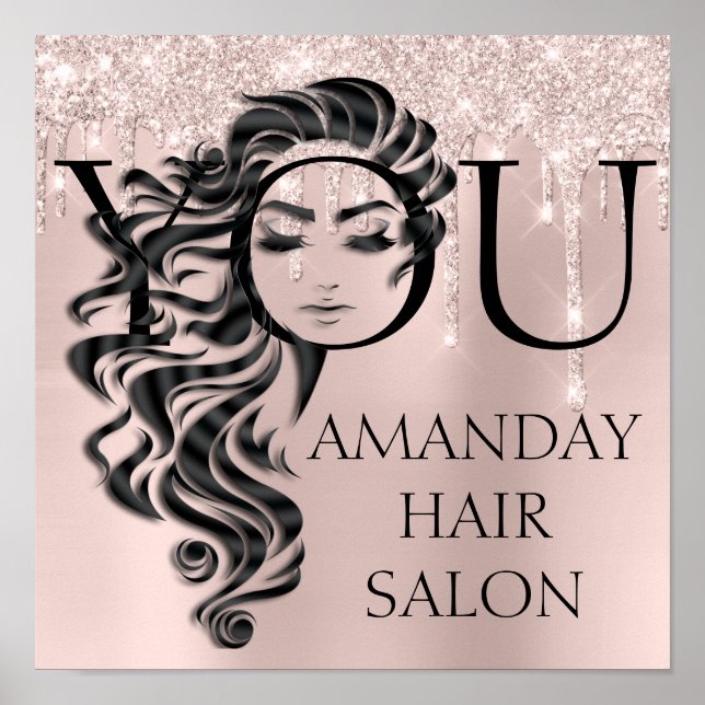 Kreativ Beauty Salon Lash Hair Extension Ro Poster (Framsidan)