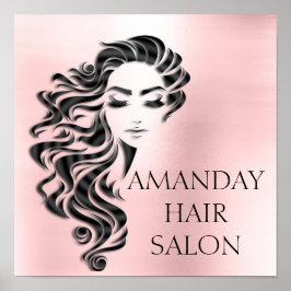 Kreativ Beauty Salon Lash Hair Extension Rosa Poster