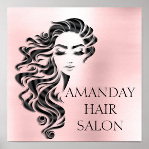 Kreativ Beauty Salon Lash Hair Extension Rosa Poster