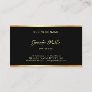 Kreativ Black Guld Professionell Hand Script - ofo Visitkort