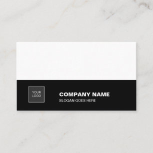 Kreativ Black White Sleek Professionell Company Visitkort
