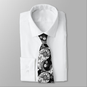 Kreativ Black white Yin Yang Night Day Mandala Slips