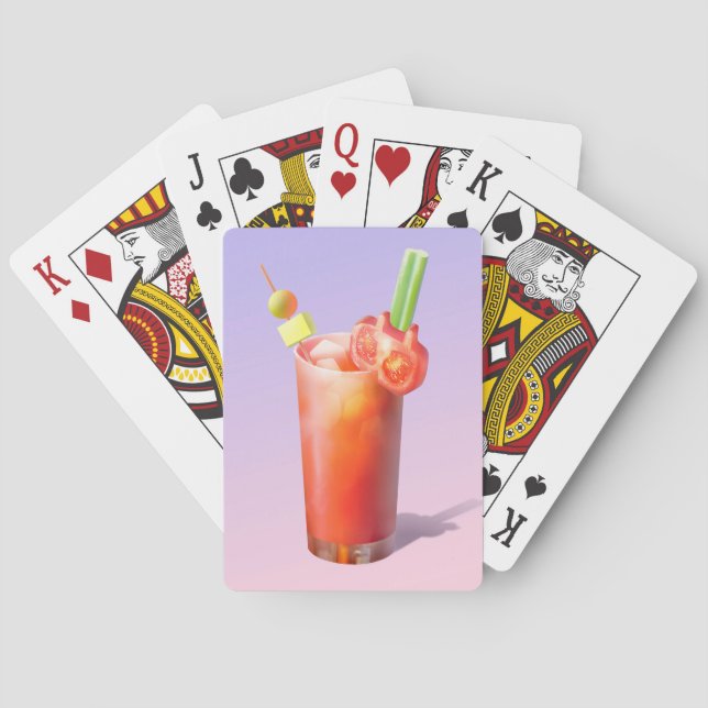 Kreativ Bloody Mary Cocktail Casinokort (Baksidan)