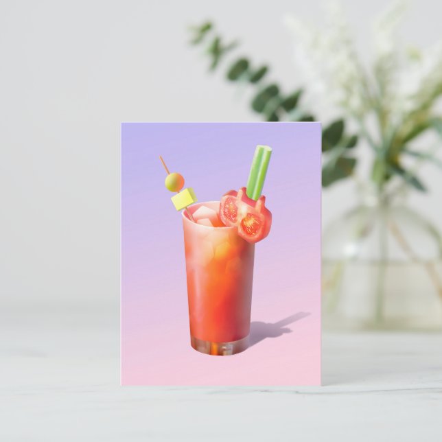 Kreativ Bloody Mary Cocktail Helg Vykort (Stående Fram)