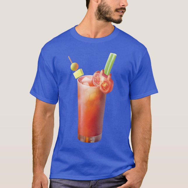 Kreativ Bloody Mary Cocktail T Shirt (Framsida)