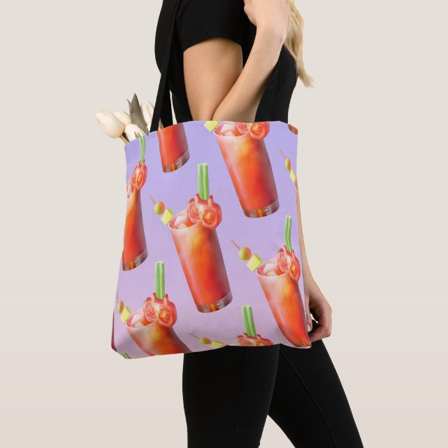 Kreativ Bloody Mary Cocktail Tygkasse (Närbild)