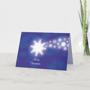 Kreativ Blue Composed Snö Flakes Comet Graphic Helgkort