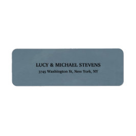 Kreativ Blue Grått Retro Stil Classical Family Returadress Etikett