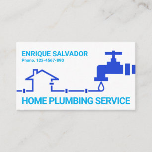 Kreativ Blue Home Faucet Pipeline Visitkort
