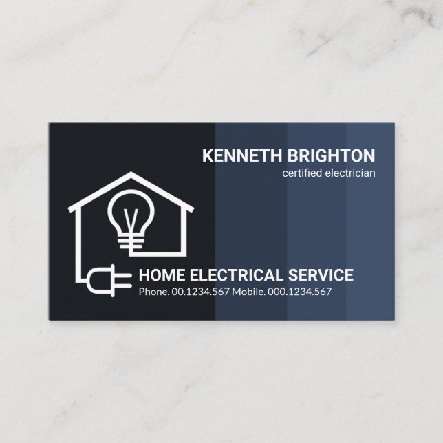 Kreativ Blue Lagrar Home Electric Circuit Wiring Visitkort (Framsida)