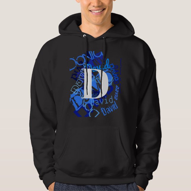 Kreativ Blue Monogram Hoodie (Framsida)
