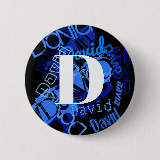 Kreativ Blue Monogram Knapp
