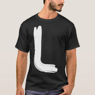 Kreativ Bold White Brev L Alphabet Marker T Shirt