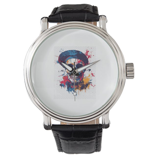 Kreativ Bones - underlig Artist Skull Armbandsur (Framsida)
